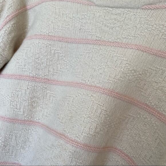 Vintage Grandma Sweater Pink and White - Picture 3 of 6